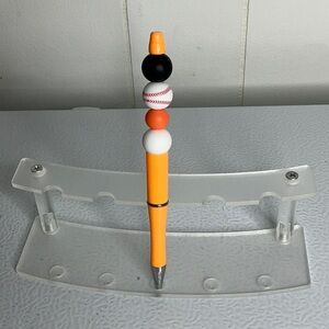 Orange and Black Baseball Pen